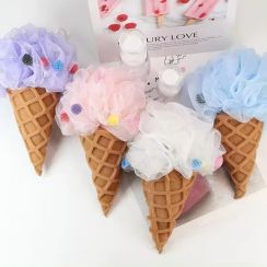 20 Pcs Super Soft Cute Tapered Mesh Shower Balls
