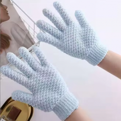 20 Prs Five Finger Powerful Double Sided Exfoliation Rubbing Bath Gloves